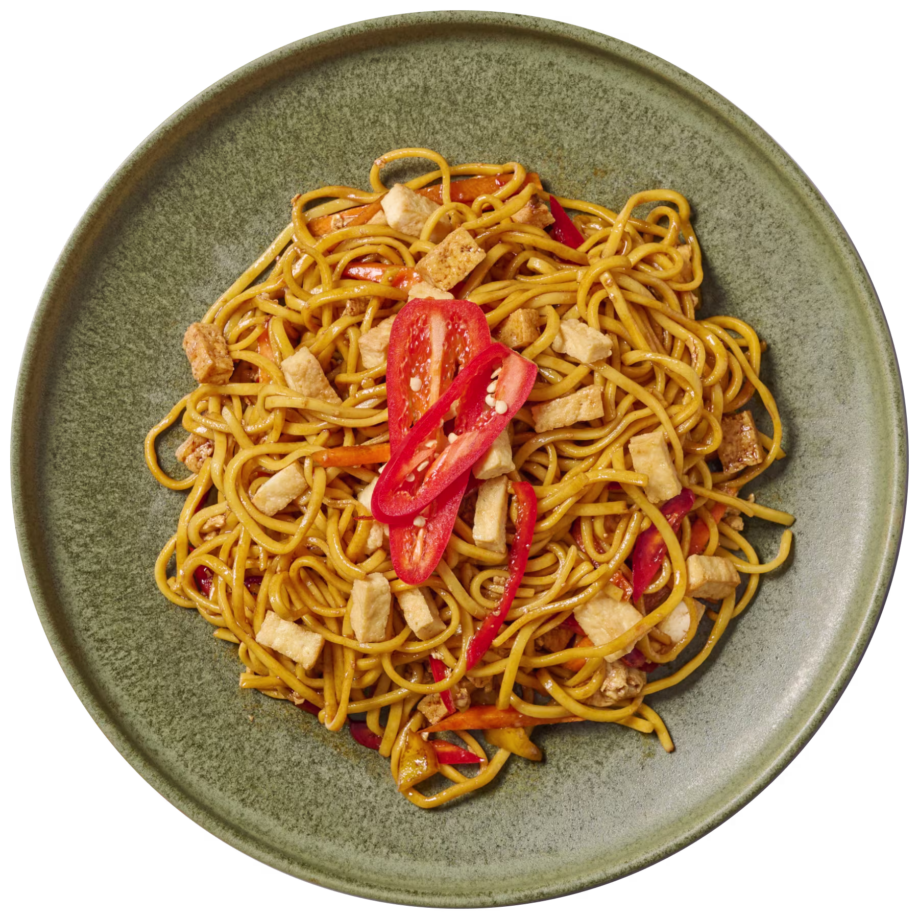 Fiery Tofu Stir Fry Noodles