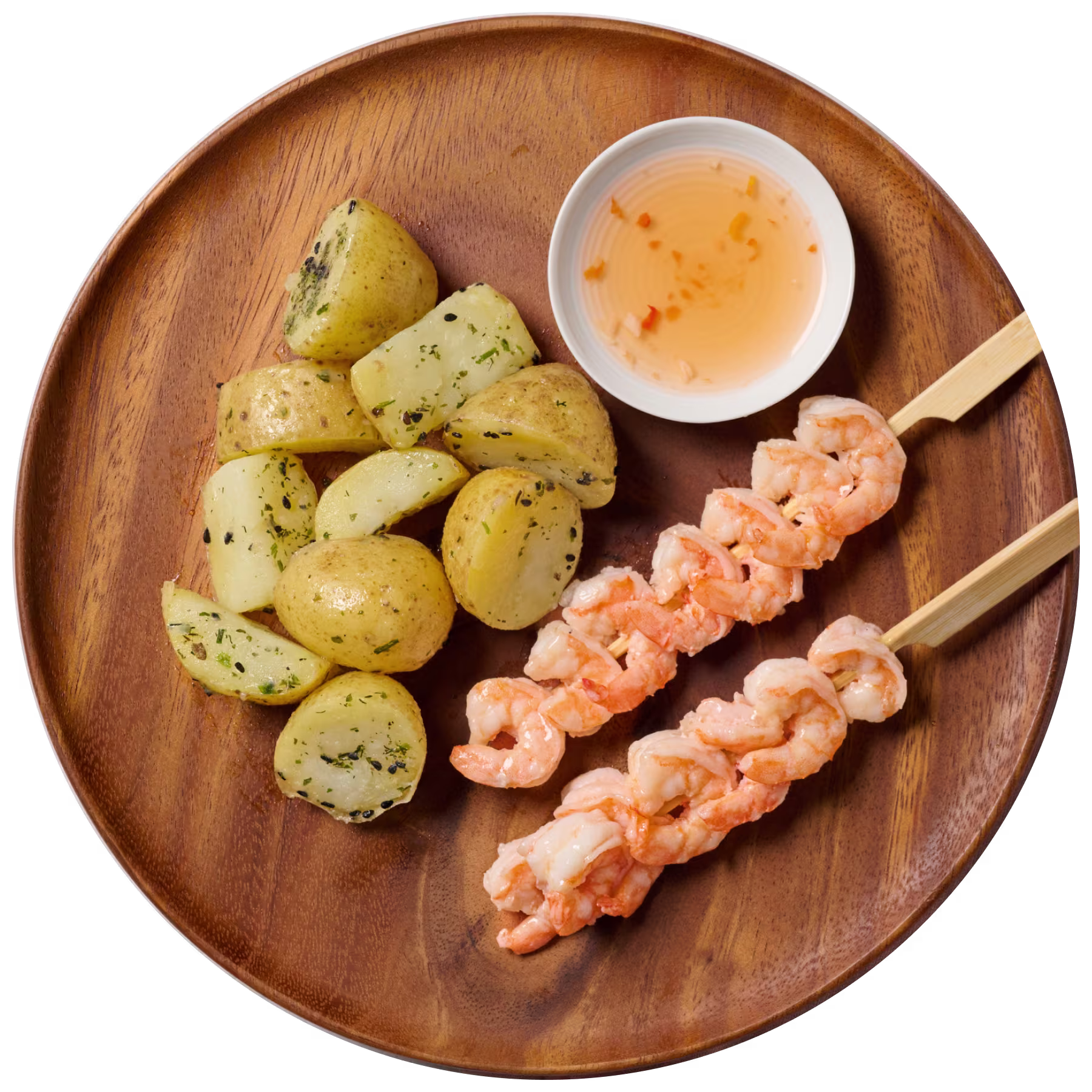 Garlic Ginger Prawn Skewers